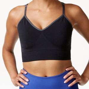 Nike Black Sports Bra Zoned Dri Fit